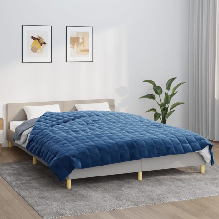 TrendyXL Verzwaringsdeken 220x230 cm 15 kg stof blauw