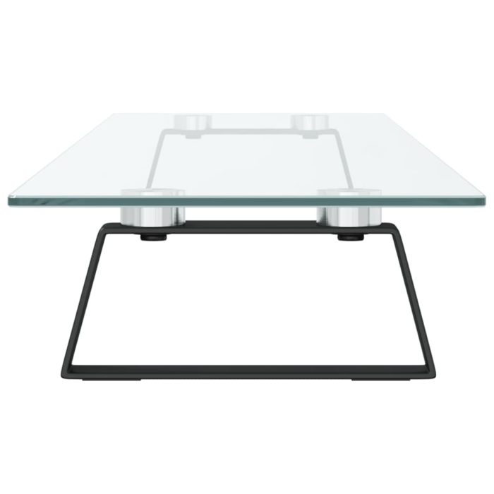 TrendyXL Monitorstandaard 100x20x8 cm gehard glas en metaal zwart