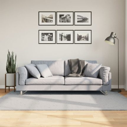 TrendyXL Vloerkleed HUARTE laagpolig zacht wasbaar 140x200 cm grijs