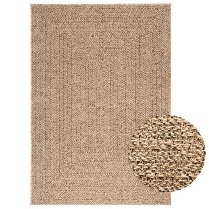 TrendyXL Vloerkleed ZIZUR binnen en buiten 120x170 cm jute look