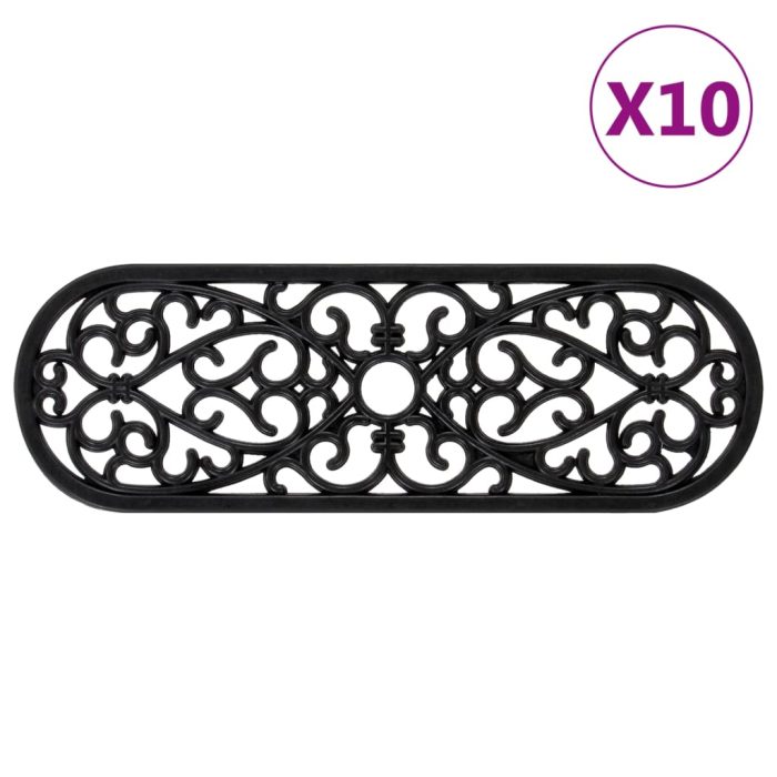 TrendyXL Trapmatten 10 st 25x75 cm rubber