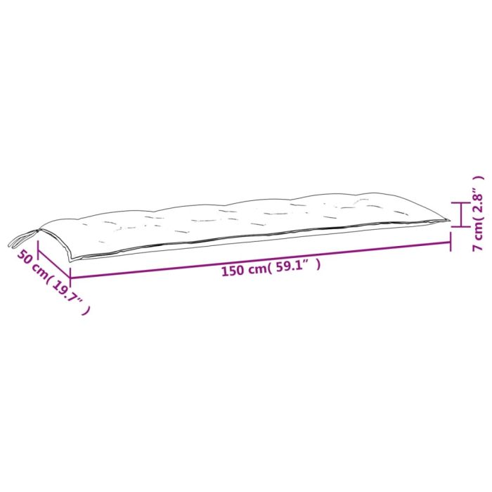 TrendyXL Tuinbankkussen 150x50x7 cm oxford stof rood