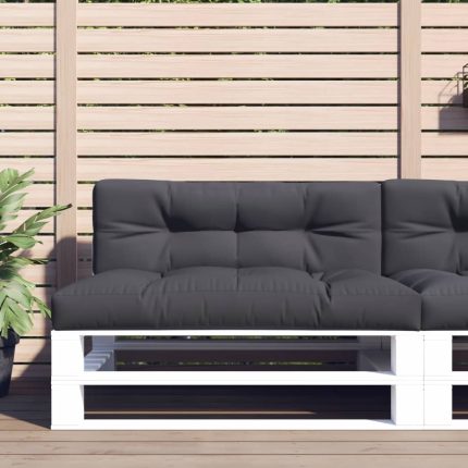 TrendyXL Palletkussen 120x40x12 cm stof antracietkleurig