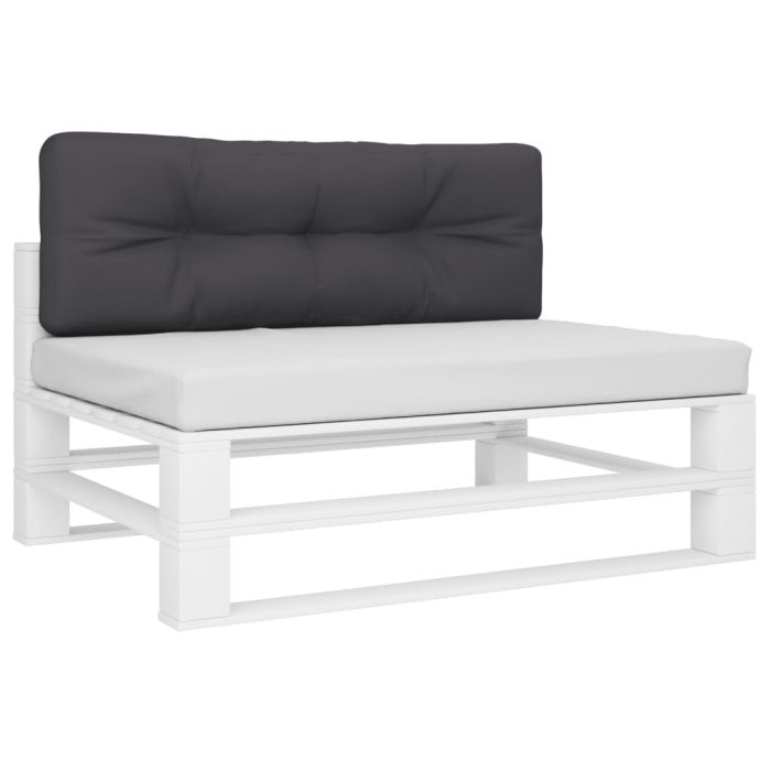 TrendyXL Palletkussen 120x40x12 cm stof antracietkleurig