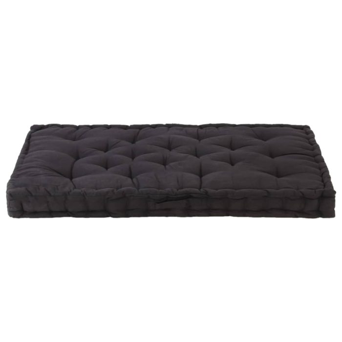 TrendyXL Palletvloerkussen 120x80x10 cm katoen zwart