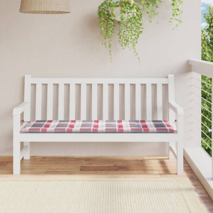 TrendyXL Tuinbankkussen 150x50x3 cm oxford stof ruitpatroon rood