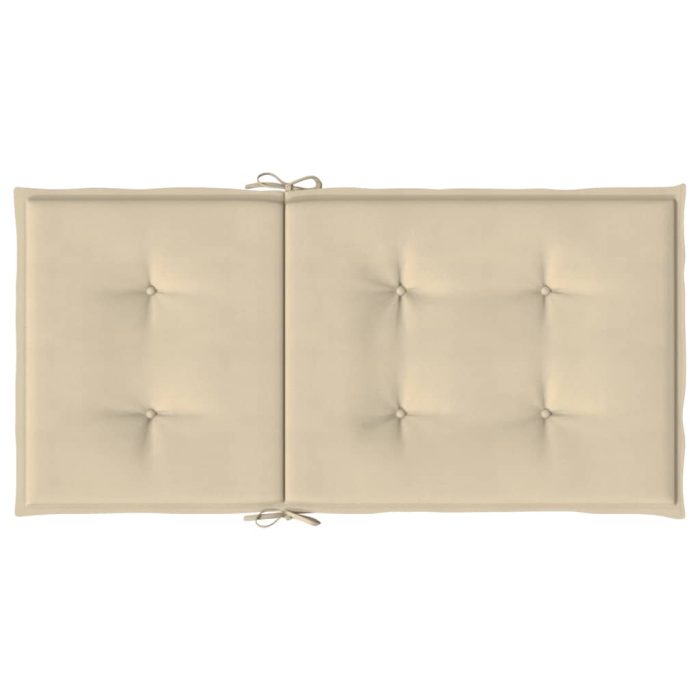 TrendyXL Tuinstoelkussens 6 st 100x50x3 cm oxford stof beige