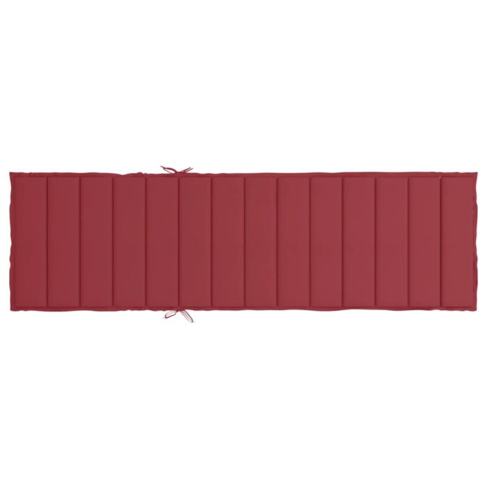 TrendyXL Ligbedkussen 200x50x3 cm oxford stof wijnrood