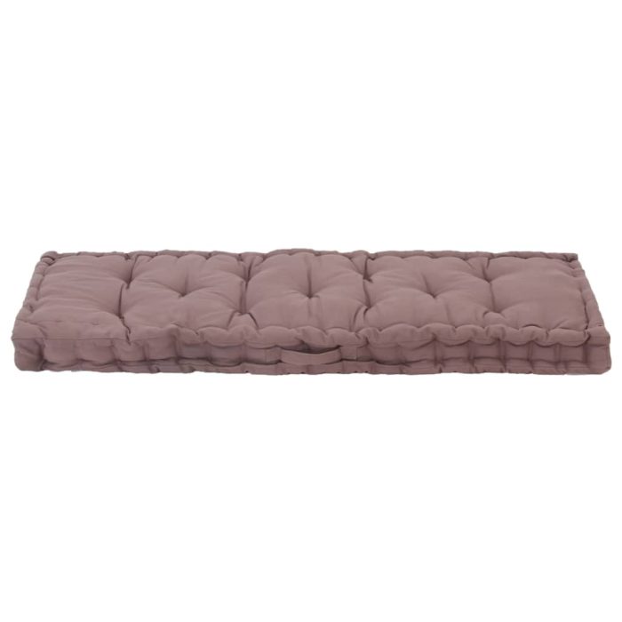 TrendyXL Palletvloerkussen 120x40x7 cm katoen taupe