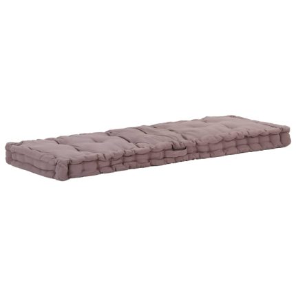 TrendyXL Palletvloerkussen 120x40x7 cm katoen taupe