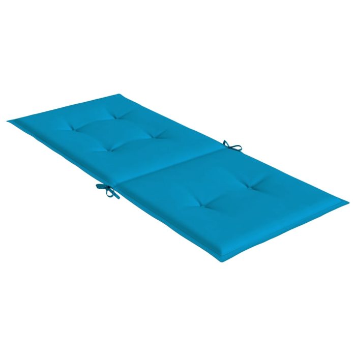 TrendyXL Tuinstoelkussens 2 st hoge rug 120x50x3 cm stof blauw